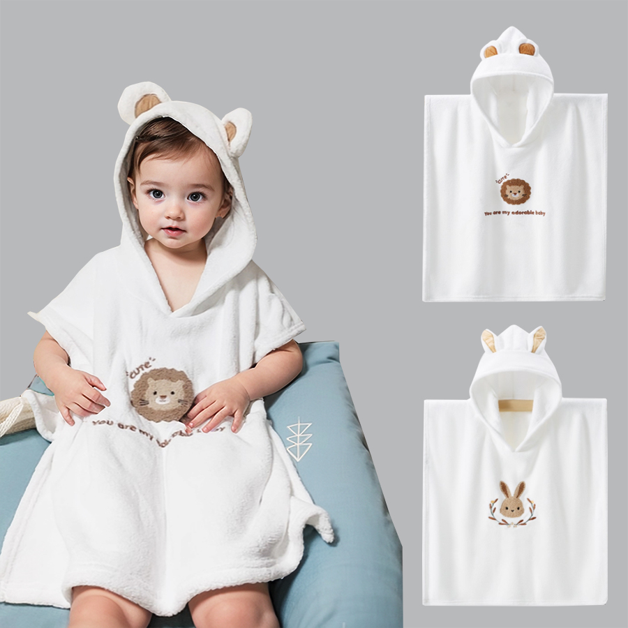 Hooded Bath Towel - Baby Hooded Bathrobe Kids Bath Towel