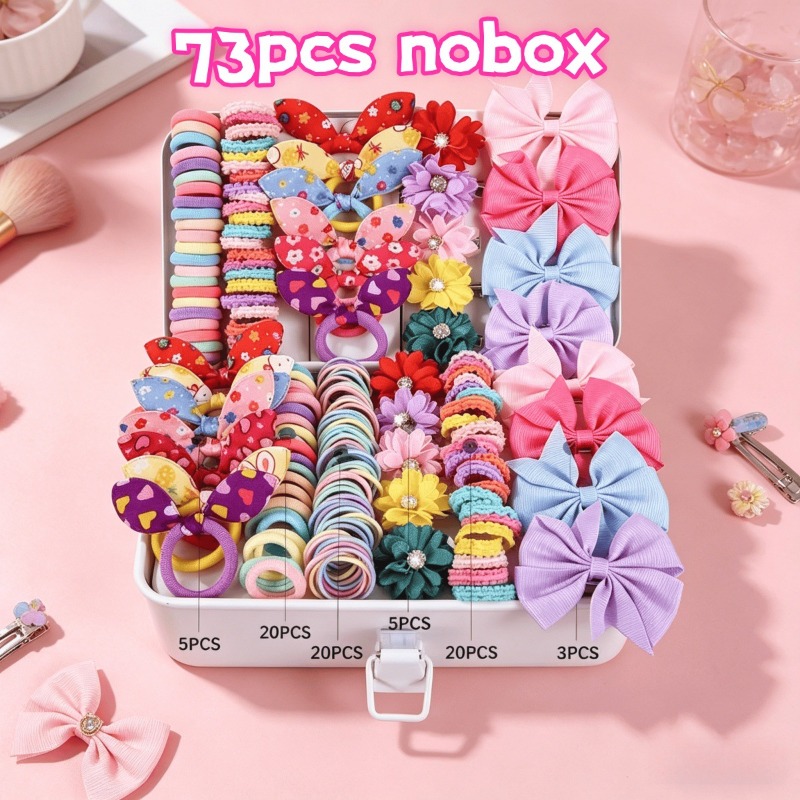 Baby Clothing Material - 73PCS New Fabric Girls Hair Accessories