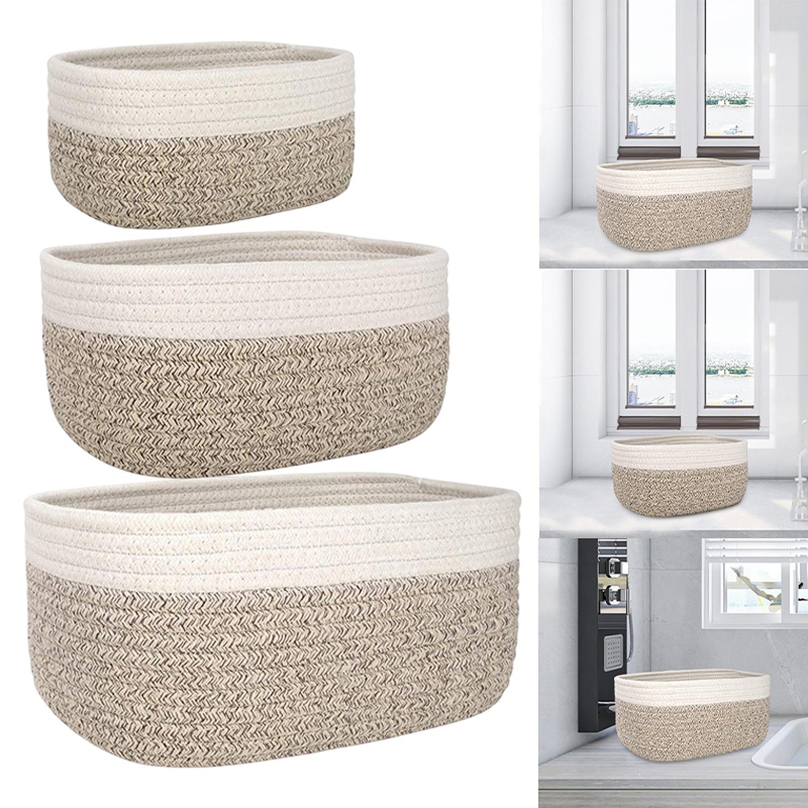 Cotton Rope Basket under Shelf - Baby Clothing Basket 评论和价格