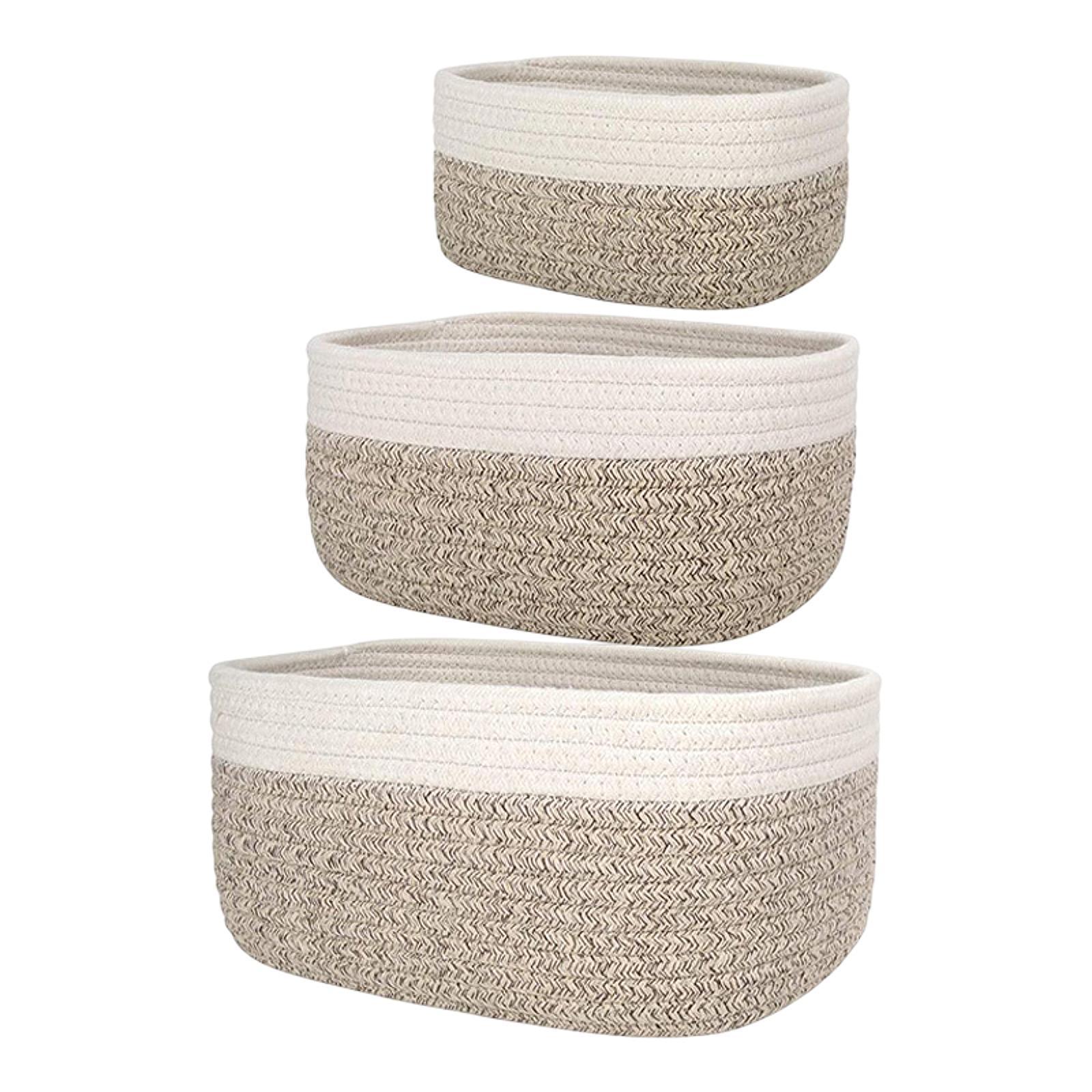 Cotton Rope Basket under Shelf - Baby Clothing Basket 评论和价格