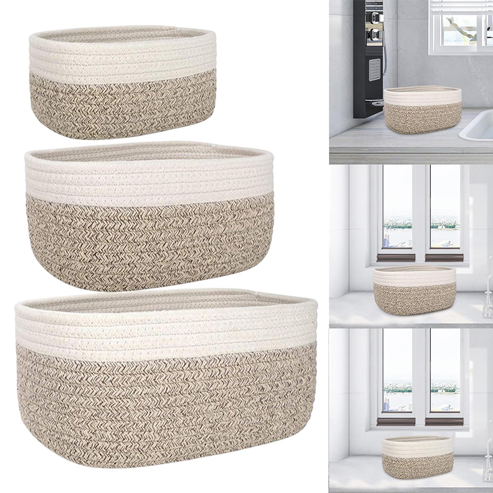 Cotton Rope Basket under Shelf - Baby Clothing Basket 评论和价格