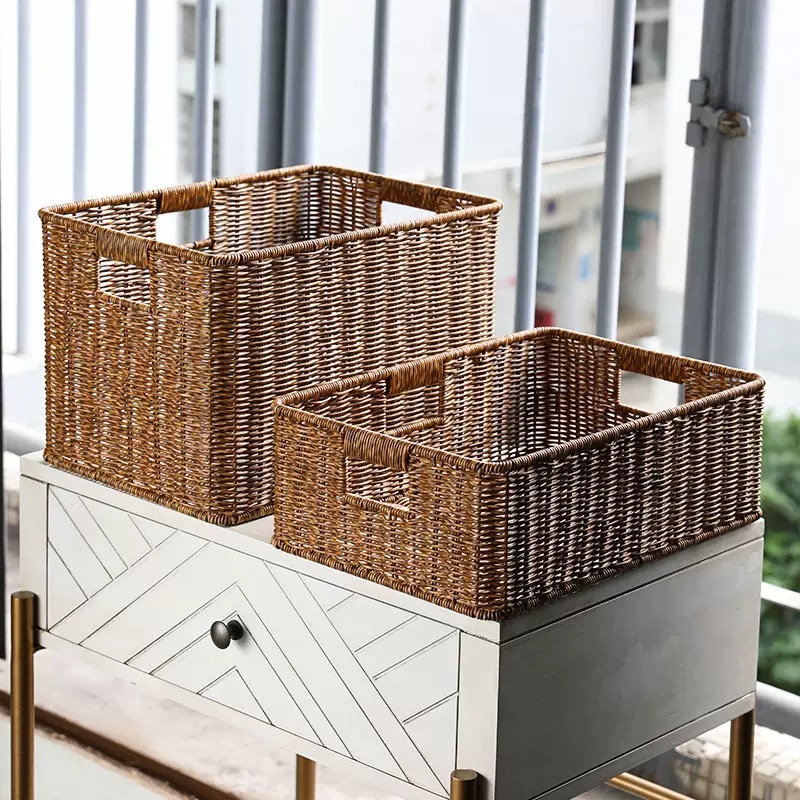 Imitation Wicker Storage Baske - Baby Clothing Basket 评论和价格
