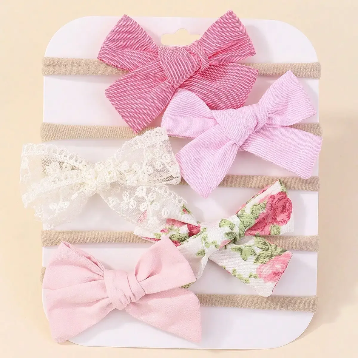 5Pcs/Set Baby Elastic Headband - Newborn Gift Set 评论和价格
