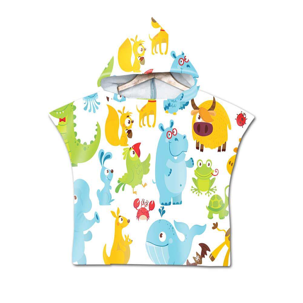 Cartoon Kids Cape Hooded Bath  - Hooded Bath Towel 评论和价格
