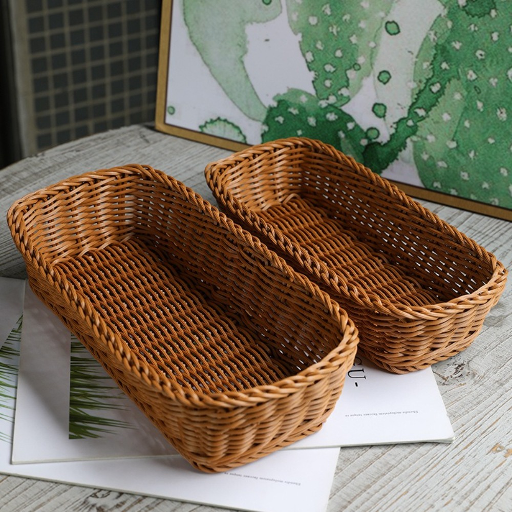 Imitation Rattan Storage Baske - Baby Clothing Basket 评论和价格