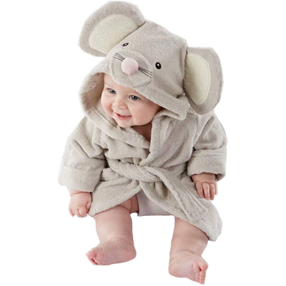 Baby Boy Bathrobe Hooded Towel - Hooded Bath Towel 评论和价格