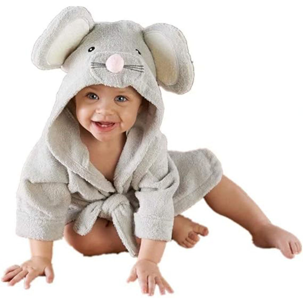 Baby Boy Bathrobe Hooded Towel - Hooded Bath Towel 评论和价格